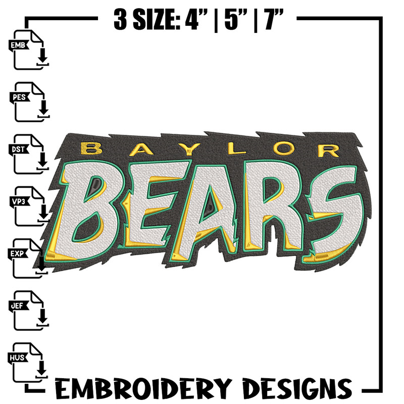 Baylor Bears Logo embroidery design, NCAA embroidery, Sport embroidery, logo sport embroidery,Embroidery design..jpg