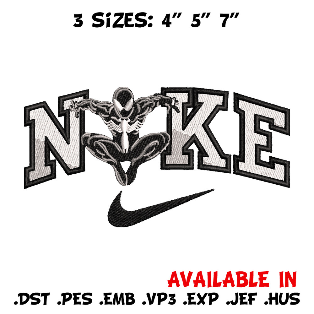 Black Spiderman Nike embroidery design, Black Spiderman embroidery, Nike design, movie design, Digital download.jpg