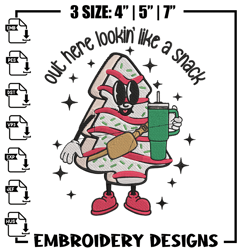 Boojee Out Here Embroidery Design, Boojee Embroidery, Embroidery File, Chrismas Embroidery, Anime sh428