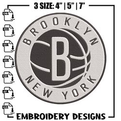 Brooklyn Nets Basketball embroidery design, NBA embroidery,Sport embroidery, Logo sport embroidery, 460
