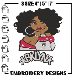 Brooklyn Nets girl embroidery design, NBA embroidery, Sport embroidery, Logo sport embroidery, Embro461