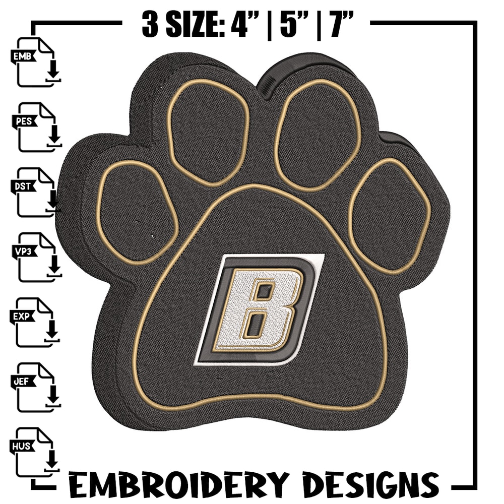 Bryant Bulldogs logo embroidery design, Sport embroidery, logo sport embroidery, Embroidery design, NCAA embroidery.jpg