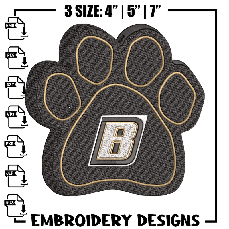 Bryant Bulldogs logo embroidery design, Sport embroidery, logo sport embroidery, Embroidery design, NCAA embroidery.jpg
