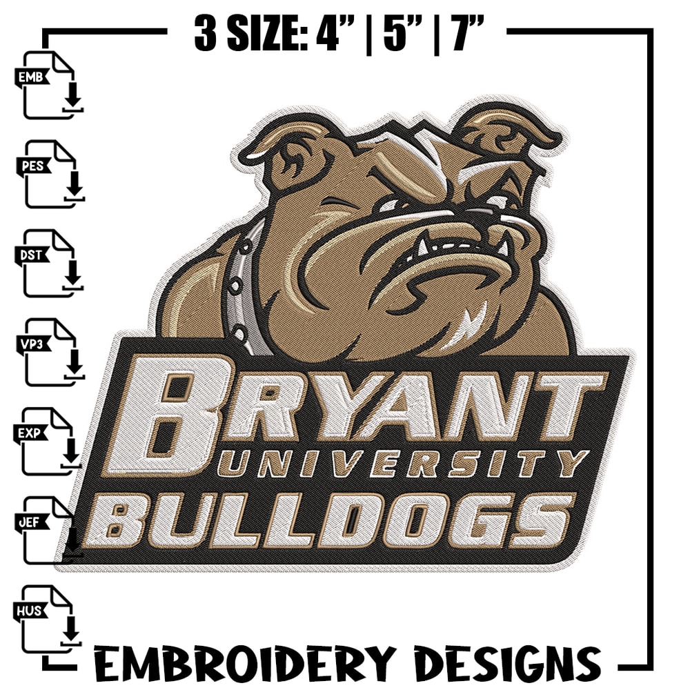 Bryant Bulldogs mascot embroidery design, NEC embroidery,Sport embroidery, logo sport embroidery, Embroidery design.jpg