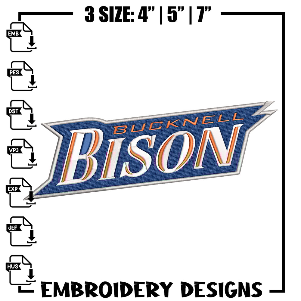 Bucknell Bison logo embroidery design, Sport embroidery, logo sport embroidery, Embroidery design,NCAA embroidery..jpg