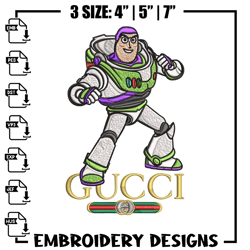 Buzz lightyear Gucci Embroidery design, Buzz lightyear Embroidery, cartoon design, Embroidery File, 523