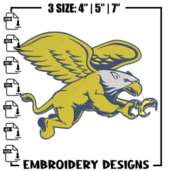 Canisius College mascot embroidery design,NCAA embroidery,Sport embroidery,logo sport embroidery,Emb556