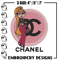 Chanel pink girl Embroidery Design, Chanel Embroidery, Embroidery File, Brand Embroidery, Logo shirt, Digital download.jpg