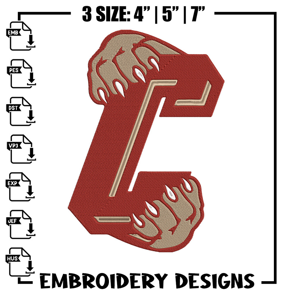 Charleston Cougars logo embroidery design, NCAA embroidery, Sport embroidery, Logo sport embroidery,Embroidery design.jpg