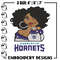 Charlotte Hornets girl embroidery design, NBA embroidery, Sport embroidery, Embroidery design, Logo sport embroidery..jpg