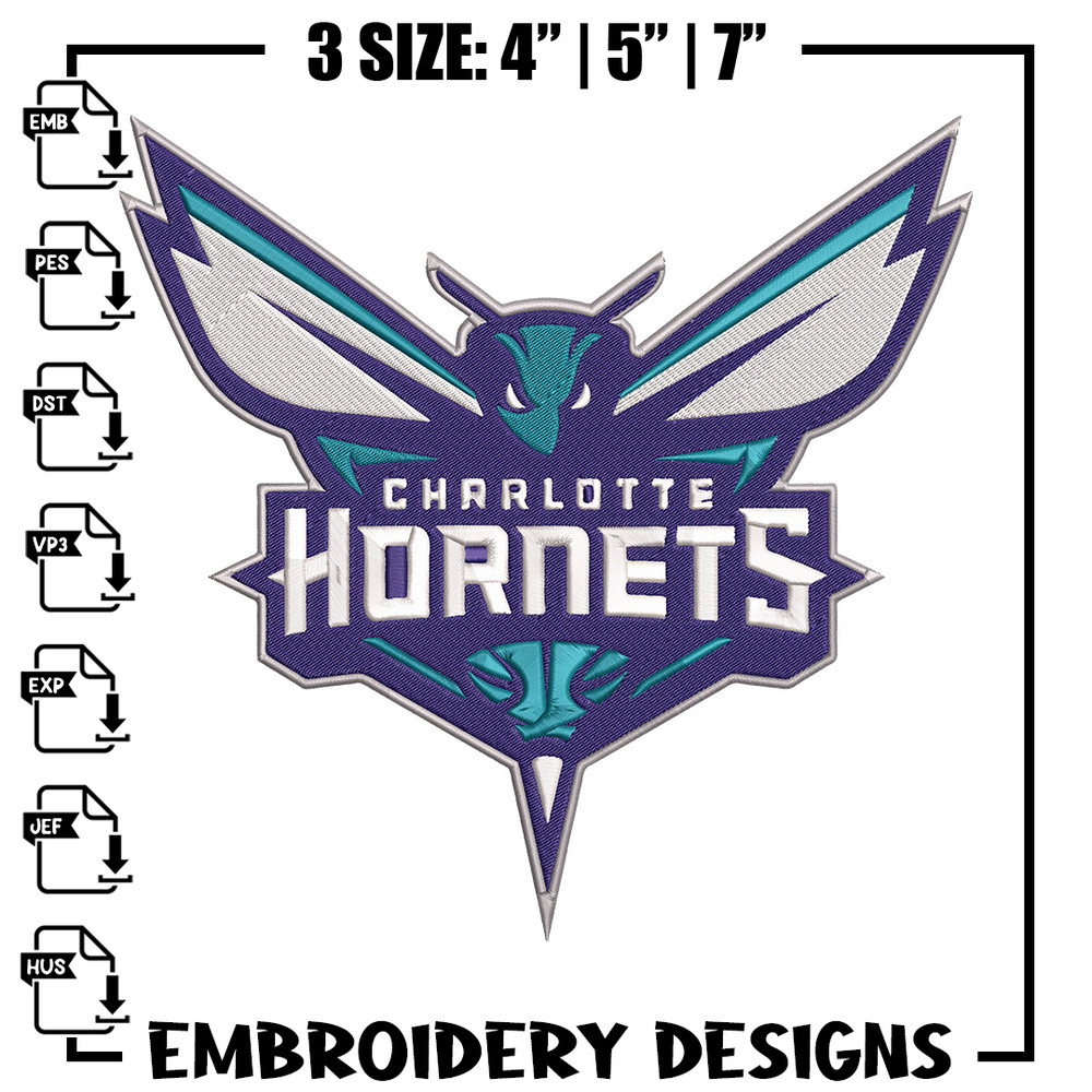 Charlotte Hornets logo embroidery design, NBA embroidery, Sport embroidery, Embroidery design,Logo sport embroidery.jpg