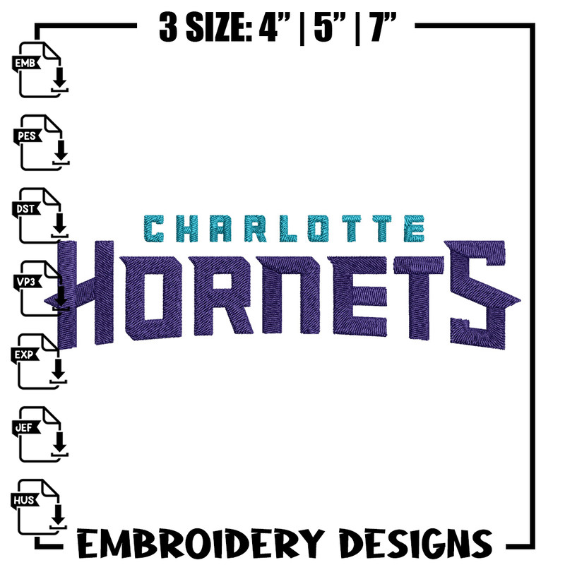 Charlotte Hornets logo embroidery design,NBA embroidery, Sport embroidery, Embroidery design,Logo sport embroidery.jpg