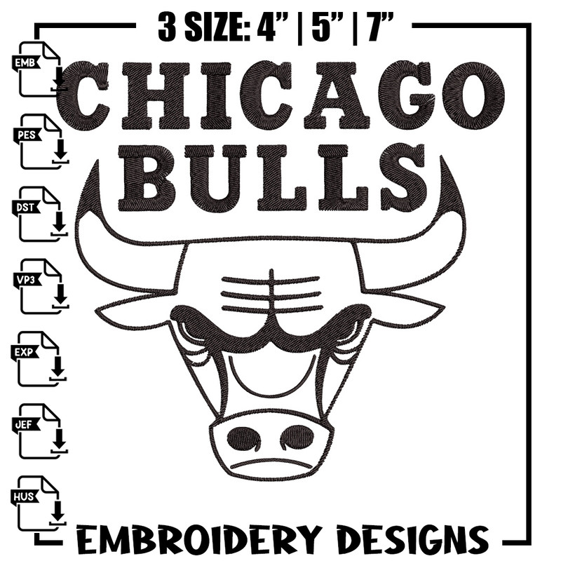 Chicago Bulls logo embroidery design, NBA embroidery, Sport embroidery, Embroidery design, Logo sport embroidery..jpg