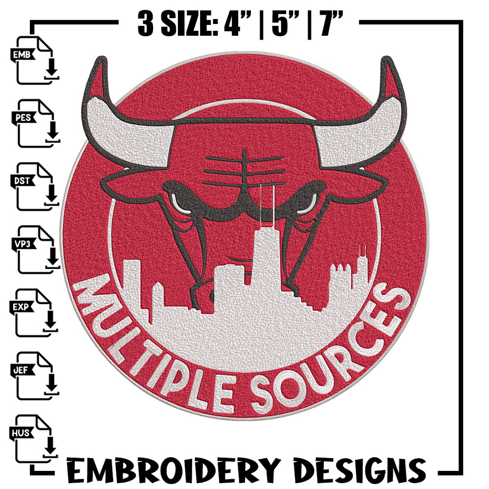 Chicago Bulls logo embroidery design,NBA embroidery, Sport embroidery, Embroidery design, Logo sport embroidery..jpg