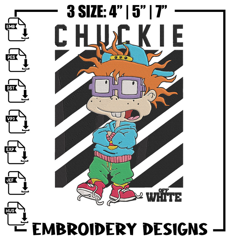 Chuckie Finster Embroidery Design, Rugrats Embroidery, Embroidery File, Anime Embroidery, Anime shirt,Digital download..jpg