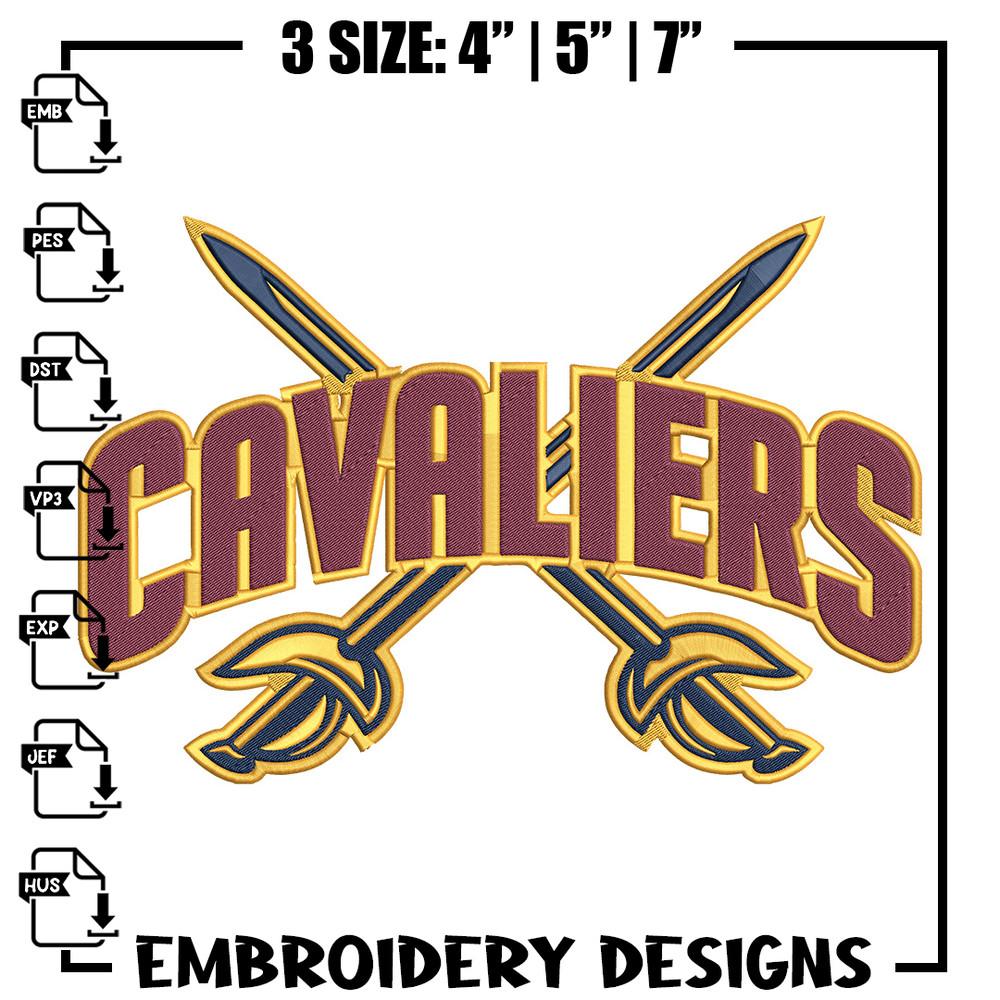 Cleveland Cavaliers logo embroidery design, NBA embroidery,Sport embroidery, Embroidery design, Logo sport embroidery..jpg