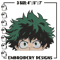 Deku face Embroidery Design, Mha Embroidery, Embroidery File, Anime Embroidery, Anime shirt, Digital download.jpg
