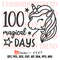 100 Magical Days Embroidery, Unicorn Embroidery, Teacher Embroidery, 100 Days of School Embroidery, Embroidery Design File.jpg