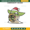 Baby Yoda Christmas Embroidery Design File, Baby Yoda Santa Hat Embroidery Design File.jpg