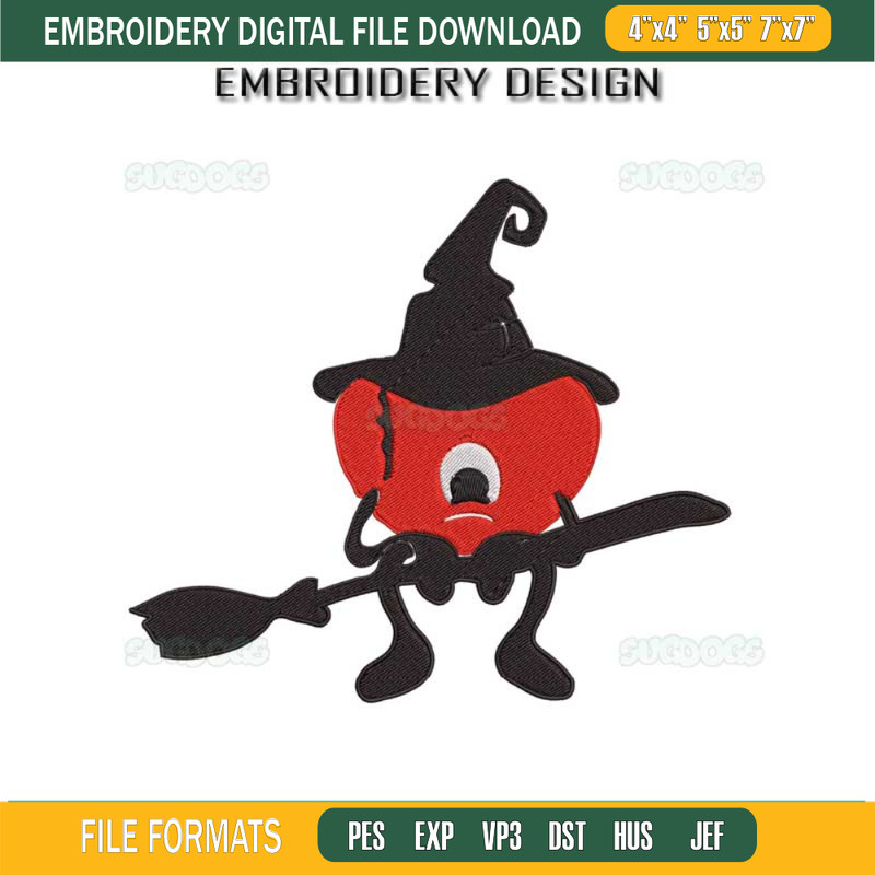 Bad Bunny Witch Embroidery Design File, Bad Bunny Halloween Embroidery Design File.jpg