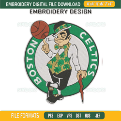 Boston Celtics Logo Embroidery Design File, NBA Logo Embroidery Design File32