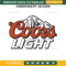 Coors Light Beer Logo Embroidery Design File, Coors Light Mountain Embroidery Design File.jpg
