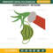 Grinch Hand Holding Face Mask Embroidery Design File, Christmas Grinch Embroidery Design File.jpg