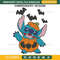 Halloween Stitch Pumpkin Embroidery Design File, Halloween Alien Embroidery Design File.jpg