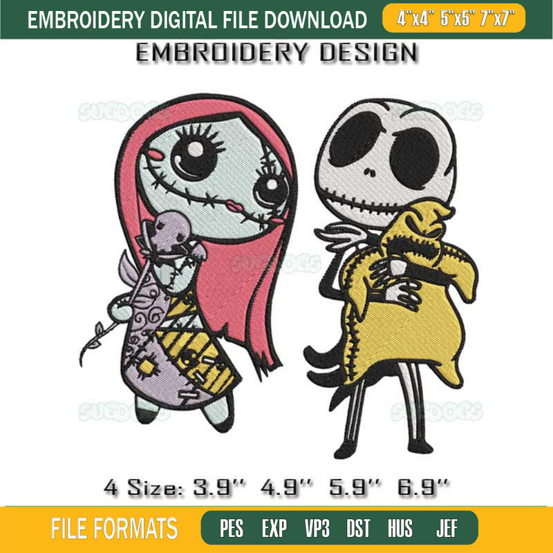 Jack Skellington & Sally Love Embroidery Design File, Sally Love Embroidery Design File, Jack Skellington Embroidery Design File - SVGDOGS.COM.jpg