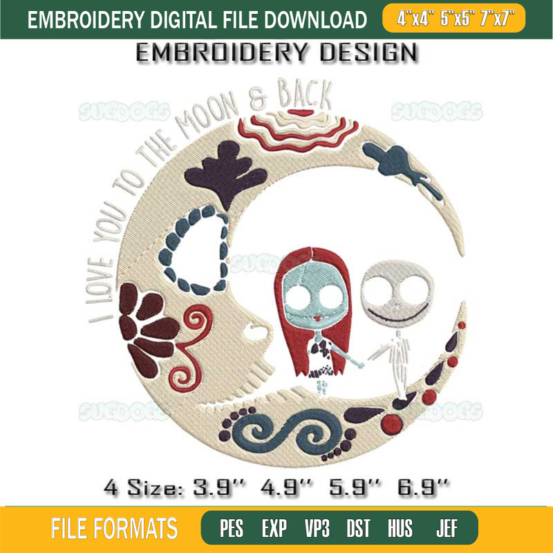 Jack Skellington And Sally Embroidery Design File, Jack Skellington Embroidery Design File - SVGDOGS.COM.jpg