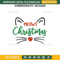 Meowy Christmas Embroidery Design File, Christmas Cat Embroidery Design File.jpg