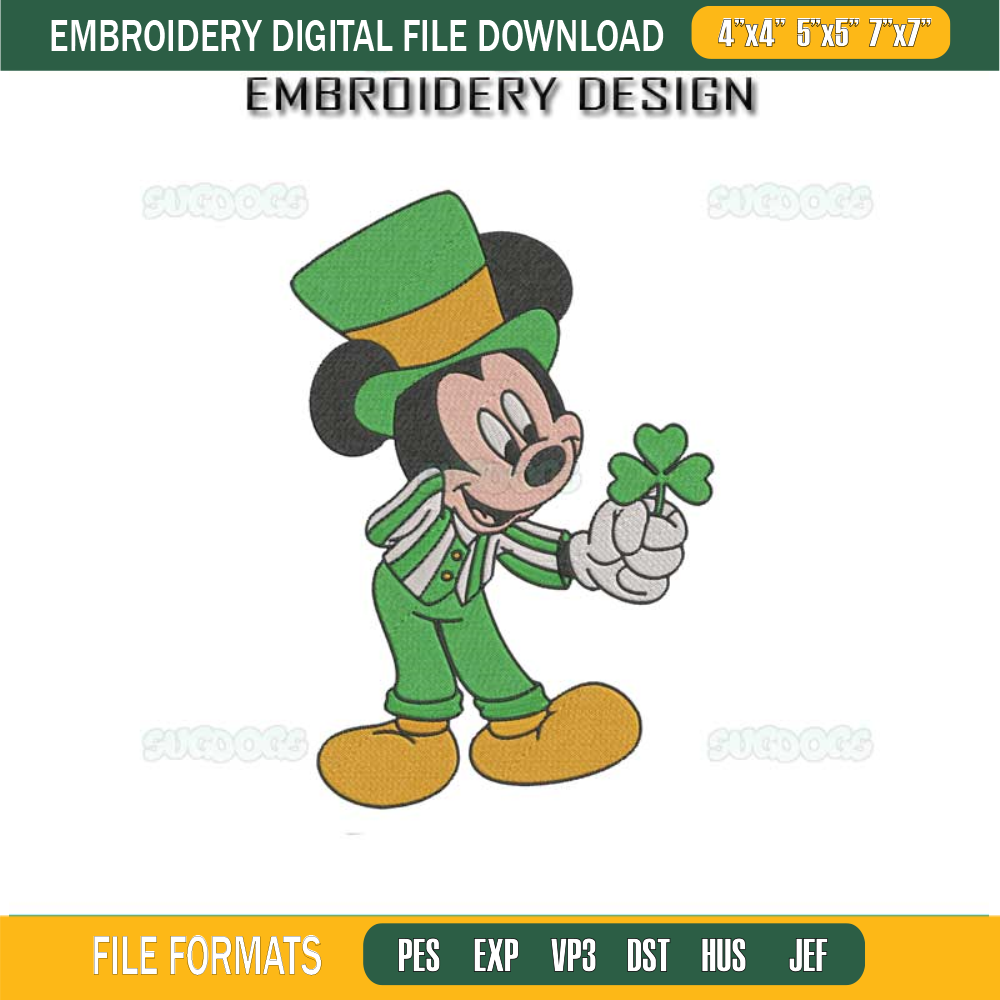 Mickey Leprechaun Embroidery Design #1.jpg