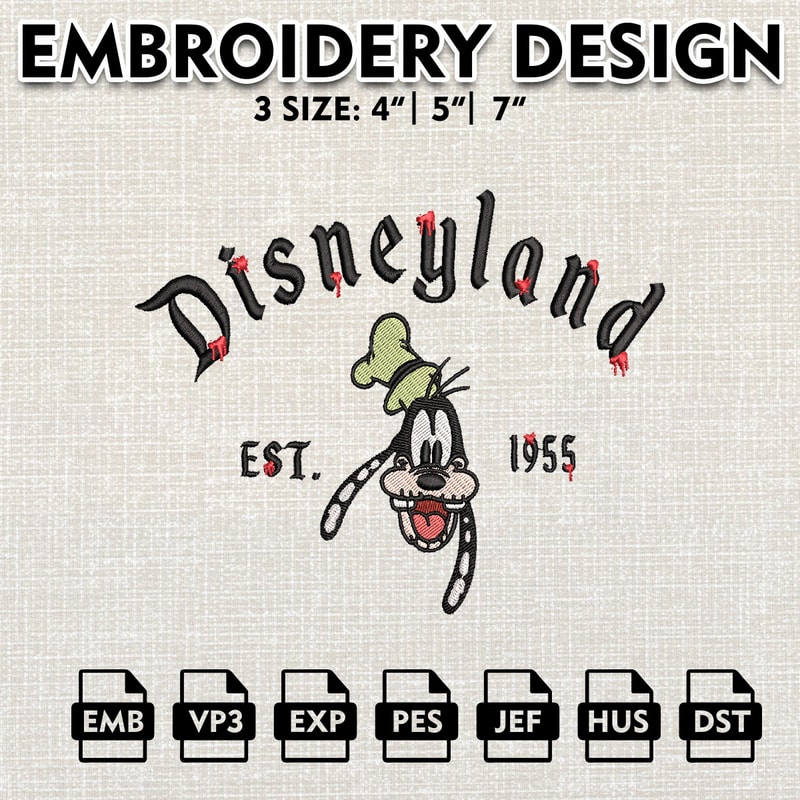 Disney Halloween Embroidery Designs, Halloween Machine Embroidery Pattern, Goofy Disneyland Halloween Embroidery files.jpg