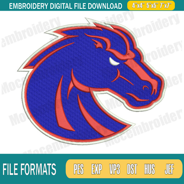 Boise State Broncos Mascot Embroidery Designs, NFL Embroidery Design File Instant Download.png