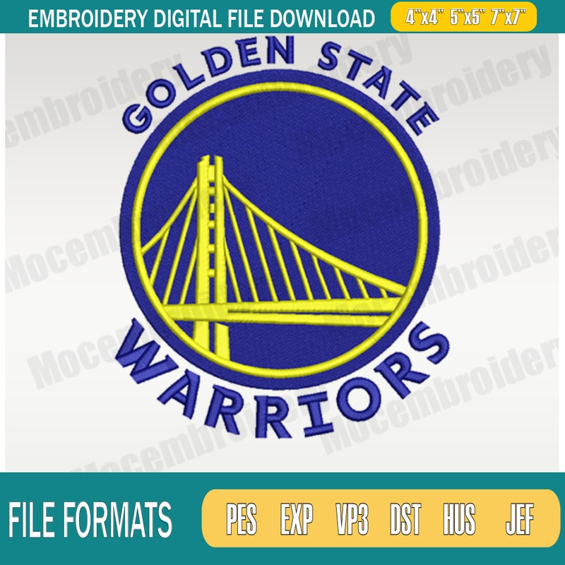 Golden State Warriors Embroidery Designs, NBA Logo Embroidery Files, PACIFIC, Machine Embroidery Design File.png
