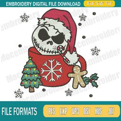 jack skellington christmas embroidery designs, christmas embroidery design file instant do258