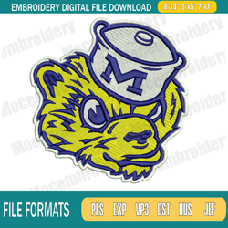 Michigan Wolverines Mascot Embroidery Designs, NCAA Embroidery Design File Instant Downloa304