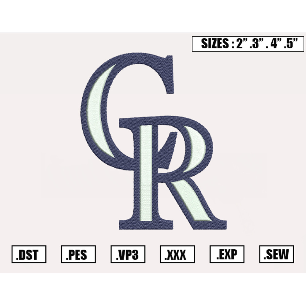 Colorado Rockies Embroidery Designs, MLB Logo Embroidery Files, Machine Embroidery Design File, Digital Download.png