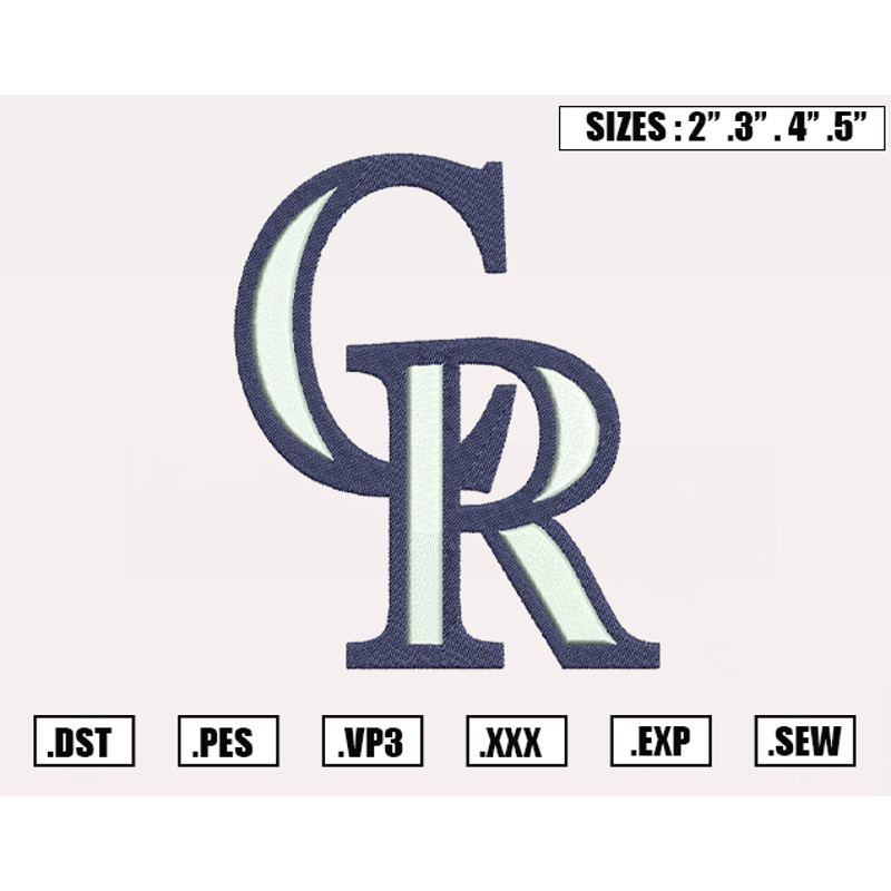 Colorado Rockies Embroidery Designs, MLB Logo Embroidery Files, Machine Embroidery Design File, Digital Download.png
