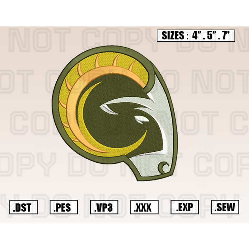 Colorado State Rams Mascot Embroidery Designs, NCAA Embroidery Design File Instant Download.png