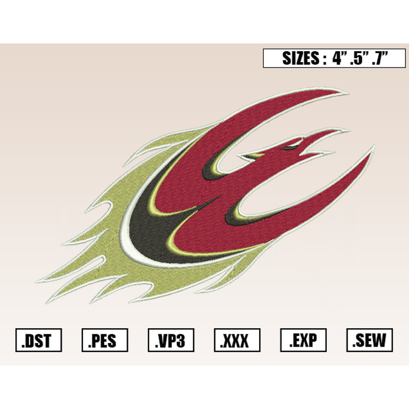 Elon Phoenix Mascot Embroidery Designs, NCAA Embroidery Design File Instant Download.png