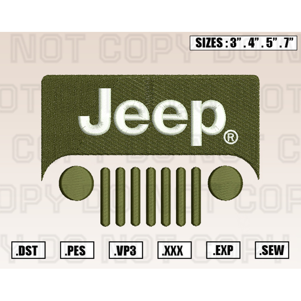 Jeep Logo Embroidery Design, Machine Embroidery, Car Embroidery Pattern, Pes Design Brother , Digital Download.png