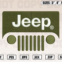 Jeep Logo Embroidery Design, Machine Embroidery, Car Embroidery Pattern, Pes Design Brothe160
