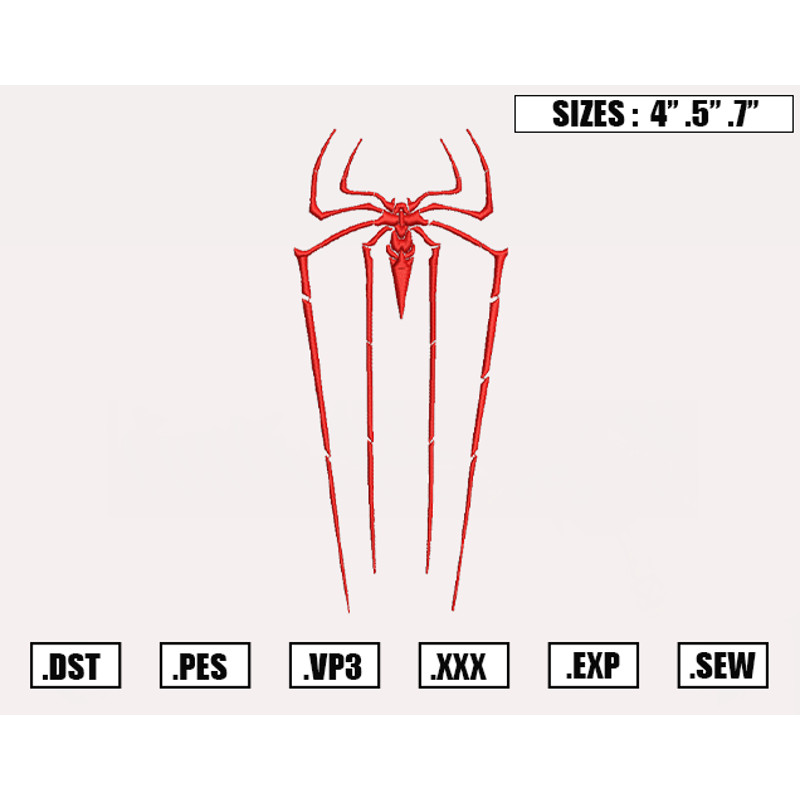 Logo Spiderman Embroidery Designs, Marval Embroidery Design File Instant Download.png