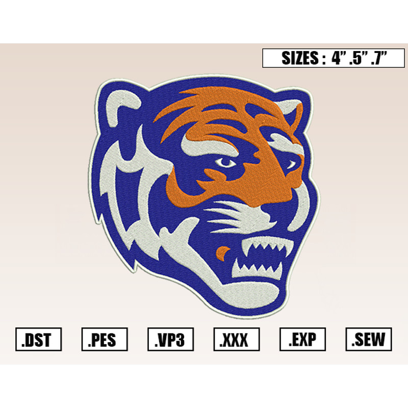 Memphis Tigers Mascot Embroidery Designs, NCAA Embroidery Design File Instant Download.png