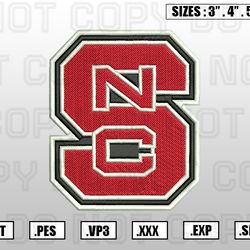 NC State Wolfpack Embroidery File, NCAA Teams Embroidery Designs File,Nike Embroidery Desi228