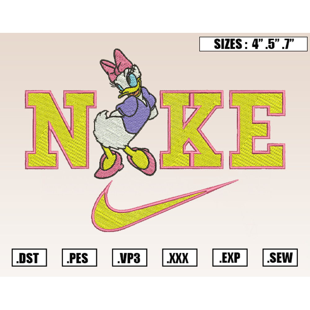 Nike Daisy Duck Embroidery Designs, Disney Embroidery Design File Instant Download.png