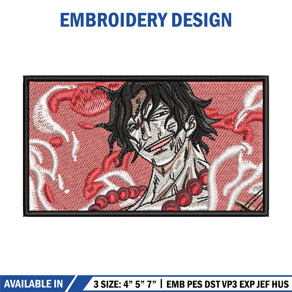 Ace flame rectangle embroidery design, Ace embroidery,Anime design, Embroidery shirt, Embroidery file, Digital download.jpg