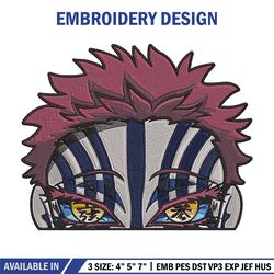 akaza embroidery design, demon slayer embroidery, embroidery file, anime embroidery, anime170