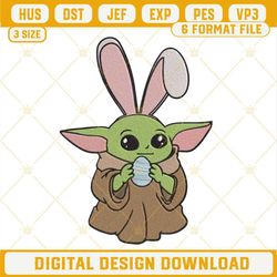 Baby Yoda Easter Embroidery Designs, Star Wars Easter Embroidery Files.jpg